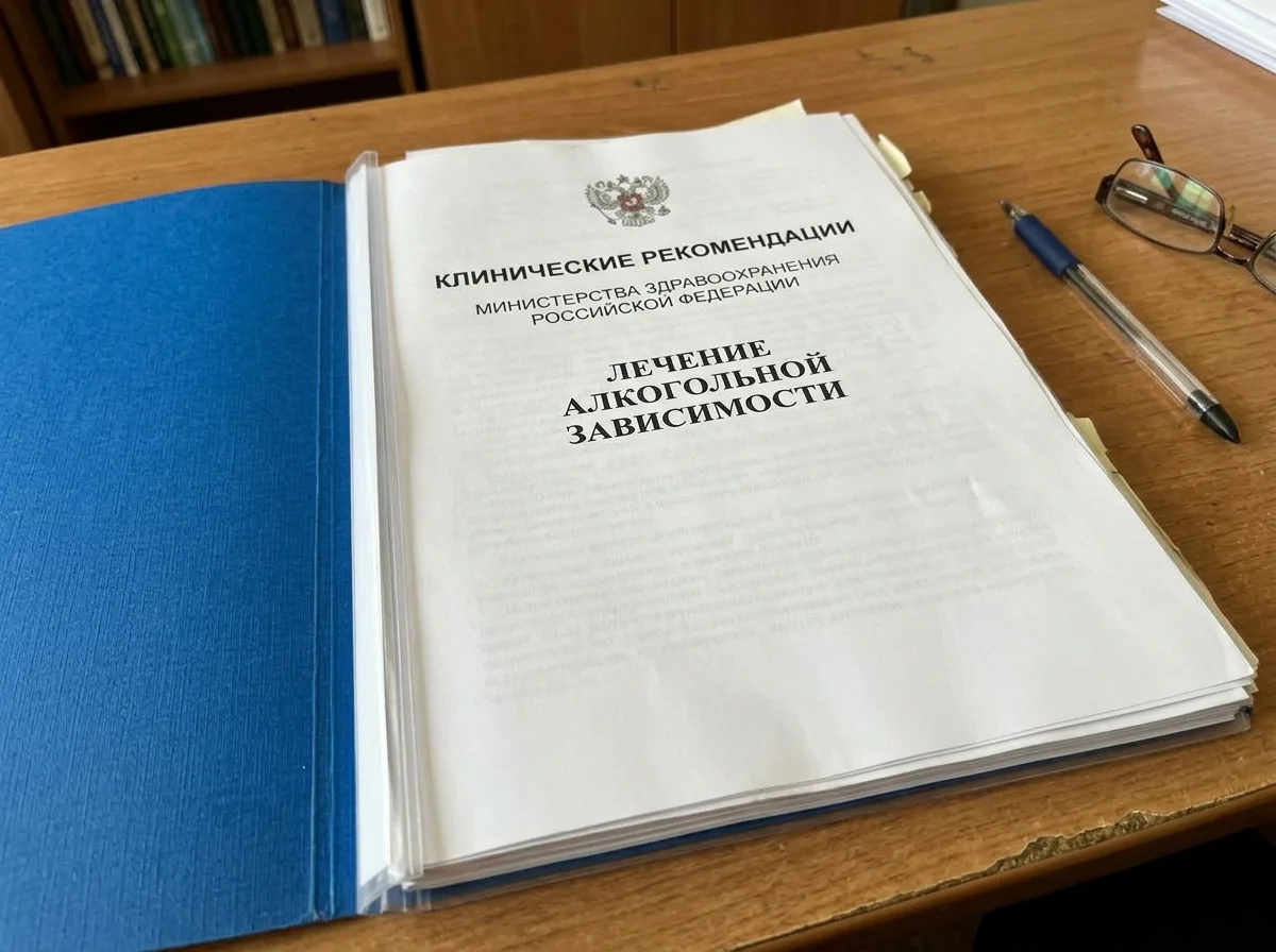 Клинические рекомендации Министерства здравоохранения РФ по лечению алкогольной зависимости, печатный документ